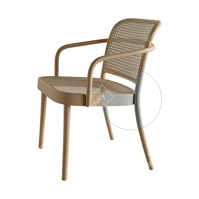 TON Lounge Armchair & Chair 3D model image 3