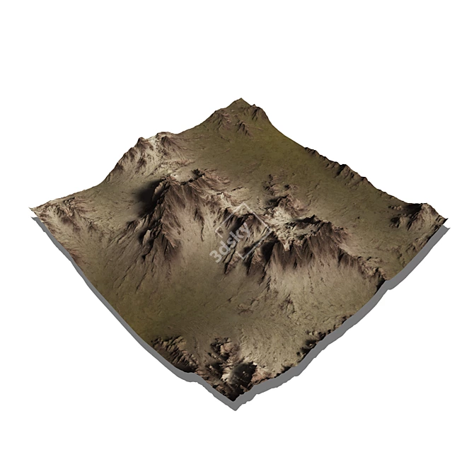 Snowy Mountain Peak 3D Model 3D model image 1