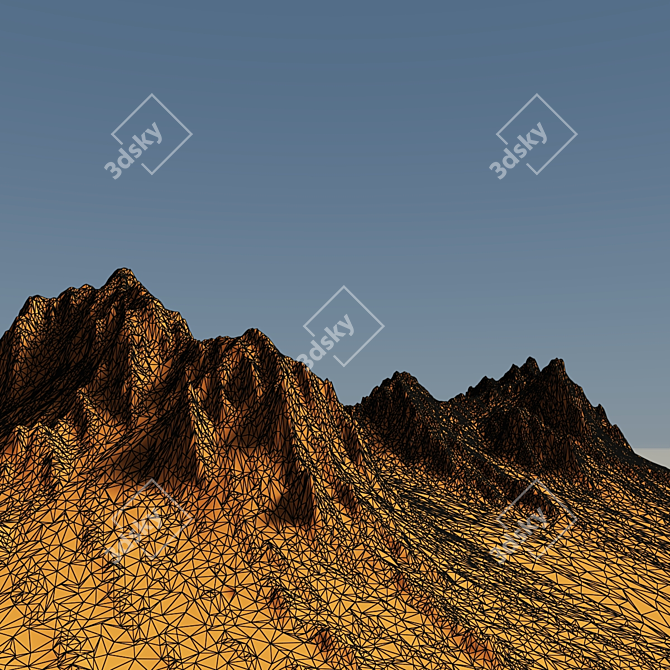 Snowy Mountain Peak 3D Model 3D model image 6