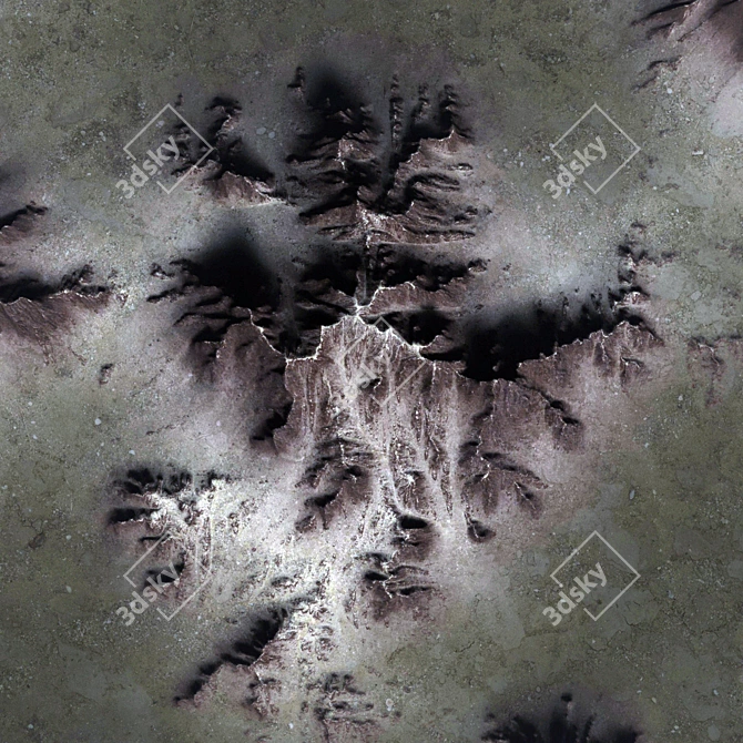 High-Res Snowy Mountain Terrain 3D model image 2