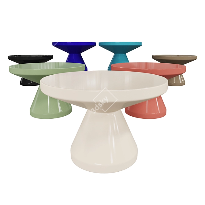 Versatile Zig Zag Stool Table 3D model image 5