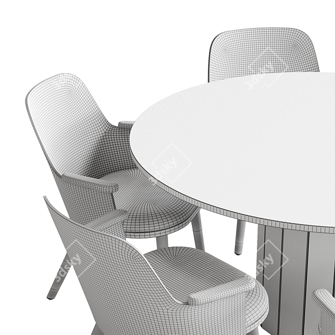 Sleek Sander Conference Table 3D model image 7