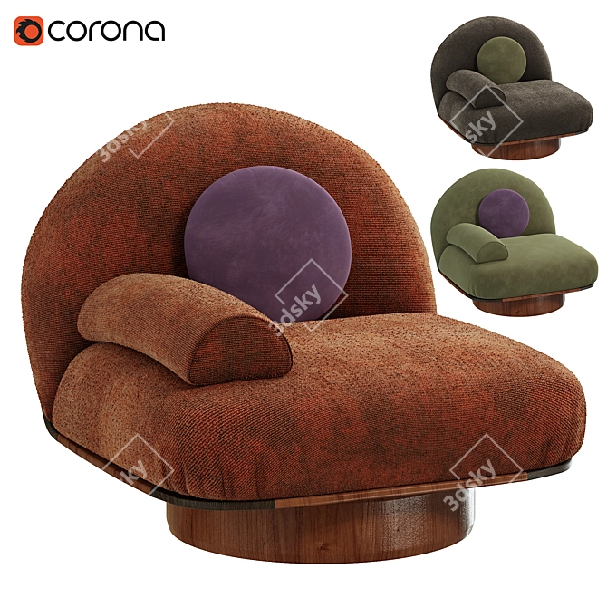 Contemporary Fratelli Boffi Armchair 3D model image 1