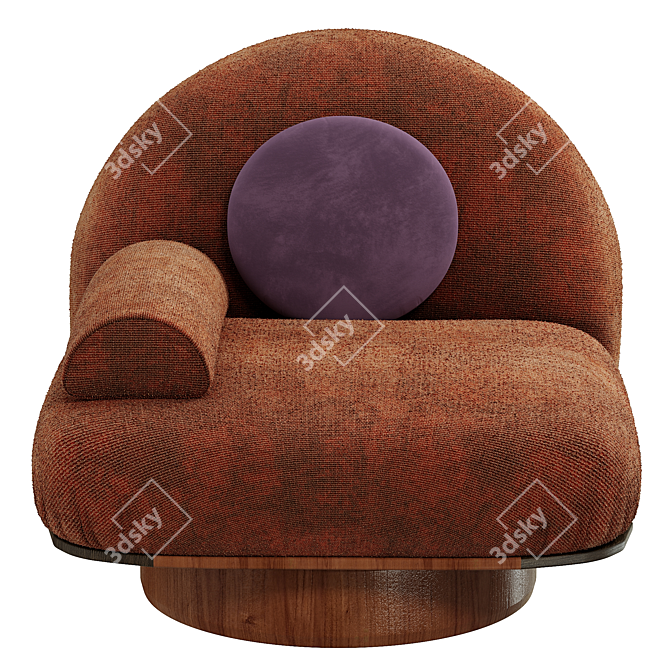 Contemporary Fratelli Boffi Armchair 3D model image 2