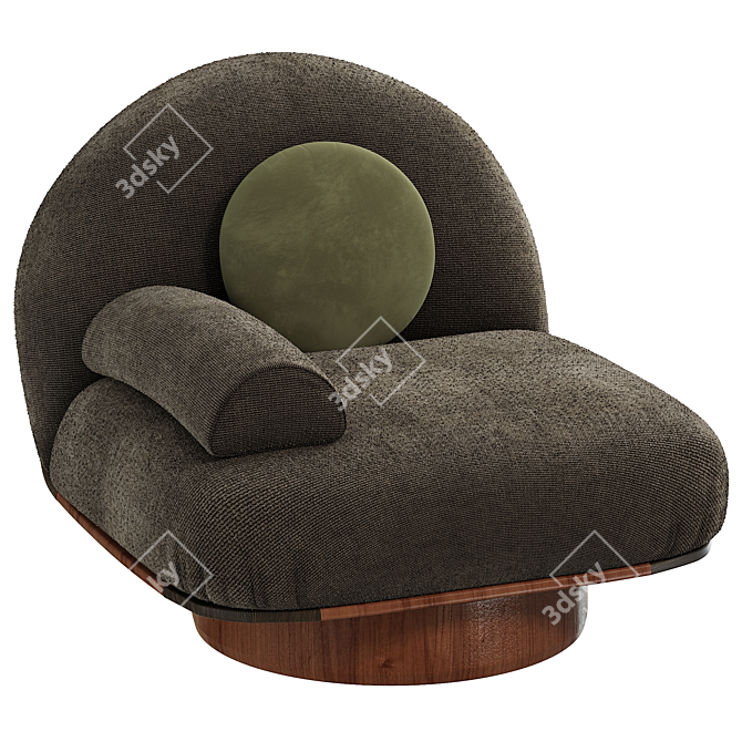 Contemporary Fratelli Boffi Armchair 3D model image 5