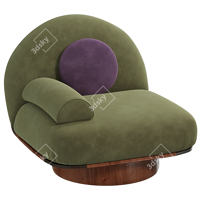 Contemporary Fratelli Boffi Armchair 3D model image 6