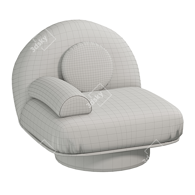 Contemporary Fratelli Boffi Armchair 3D model image 7