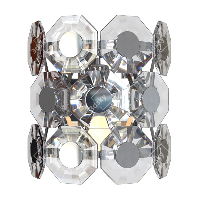 Tokata Crystal Wall Sconce, Modern 3D model image 4