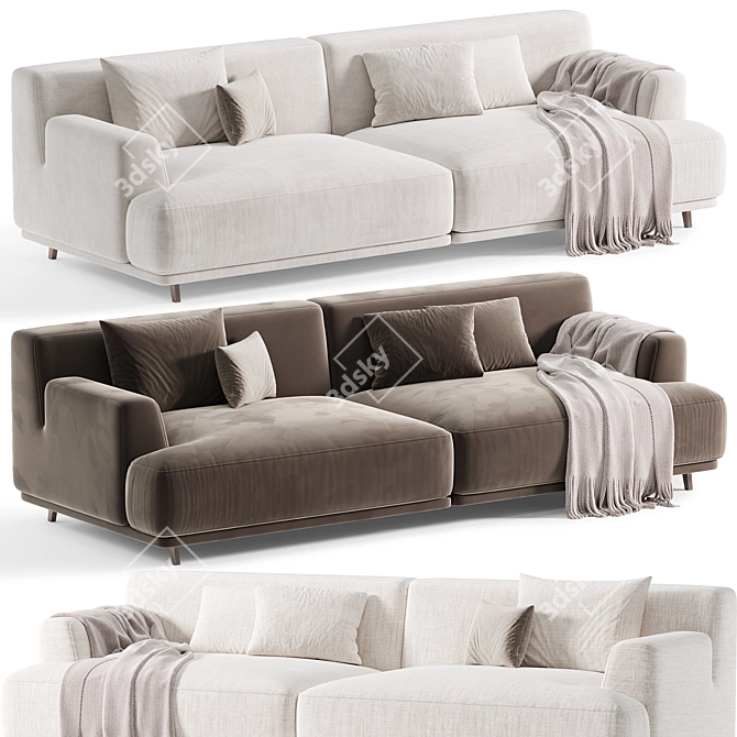  Contemporary Poliform Tribeca Modern Sofa 3D model image 4