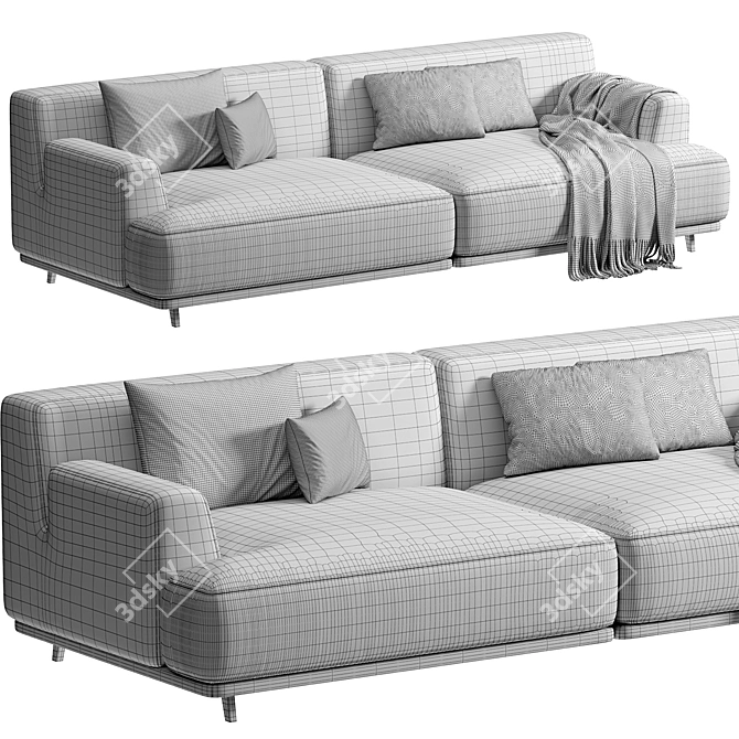  Contemporary Poliform Tribeca Modern Sofa 3D model image 6