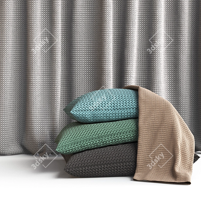 Corona Render Knitted Texture Material 3D model image 1