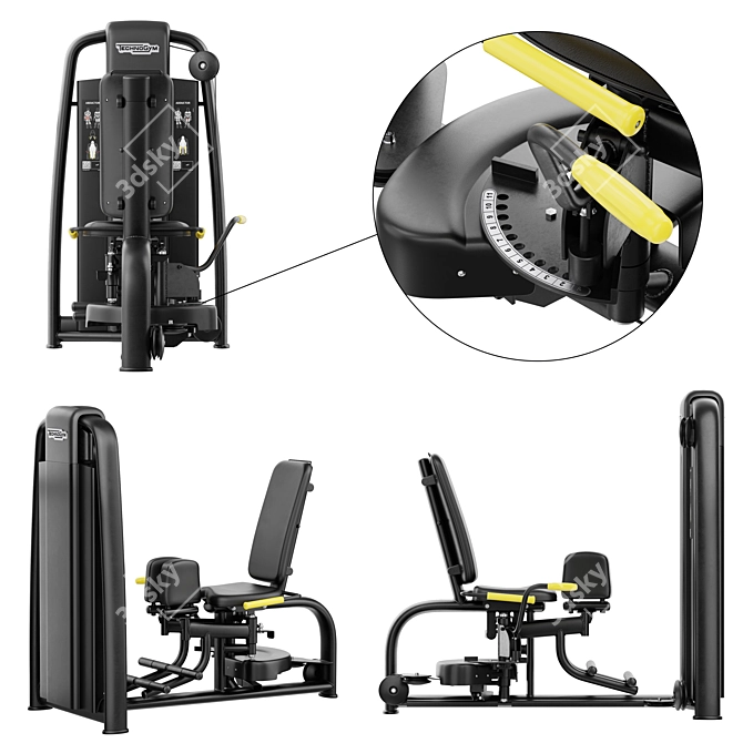 Technogym Selection 700 Ab-Abductor 3D model image 3