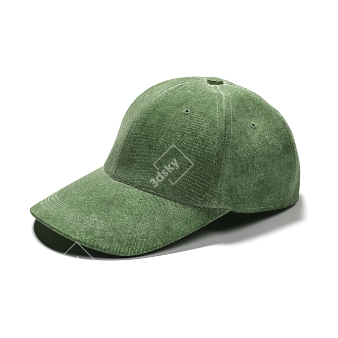 Classic Plain Baseball Cap 3D model image 1