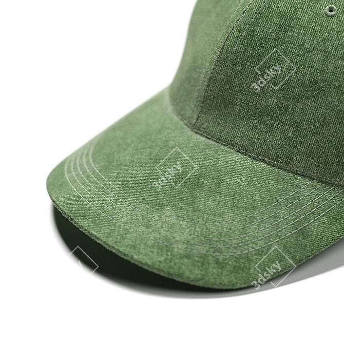 Classic Plain Baseball Cap 3D model image 2