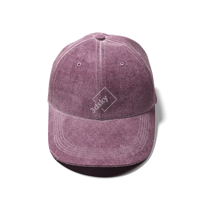 Classic Plain Baseball Cap 3D model image 4