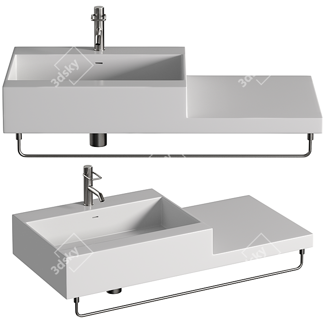 Laufen Living City Wall Mount Sink 3D model image 1