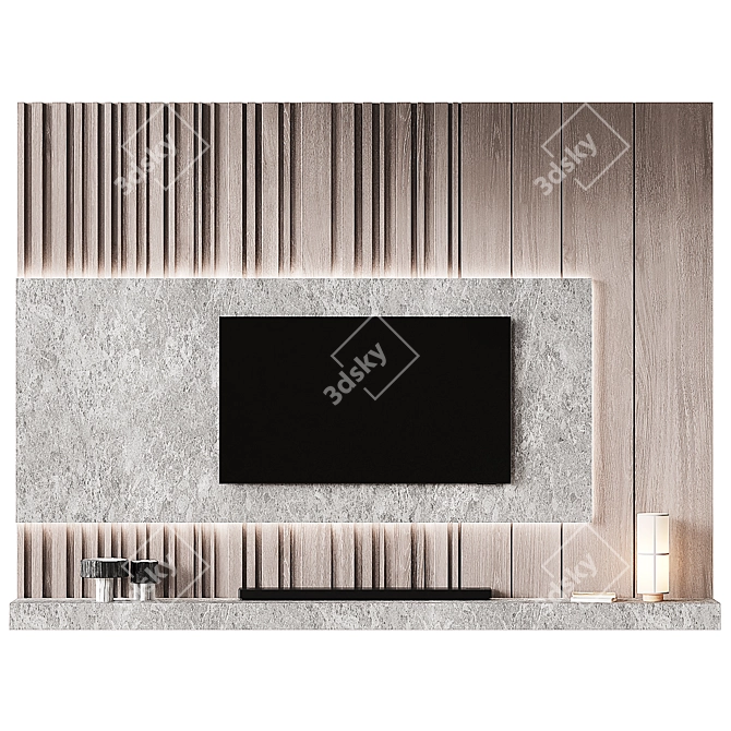 Elevate Your TV Wall Setup 3D model image 1