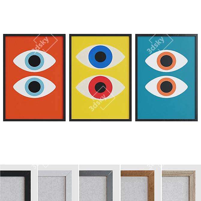 Modern Eye Art Picture Frames 3D model image 1