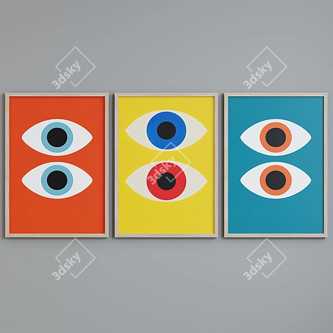 Modern Eye Art Picture Frames 3D model image 2