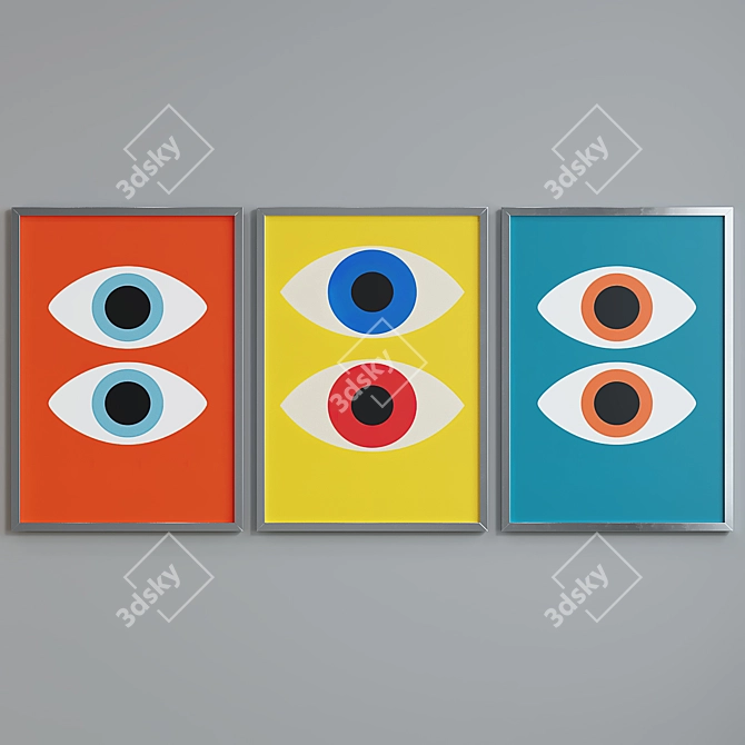 Modern Eye Art Picture Frames 3D model image 4