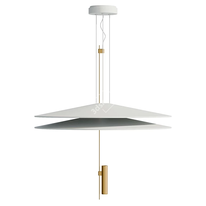 Vibia Flamingo UV-Mapped Pendant Lamp 3D model image 3