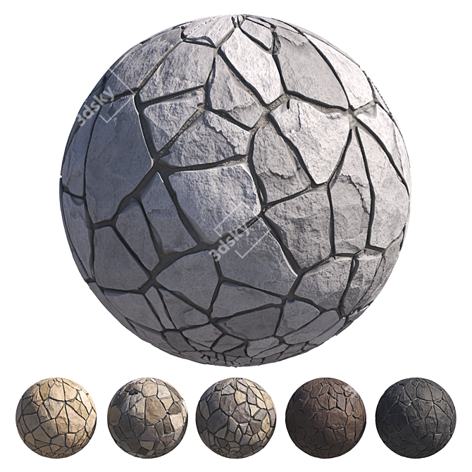 Seamless 8K Textured Decorative Stone 3D model image 1