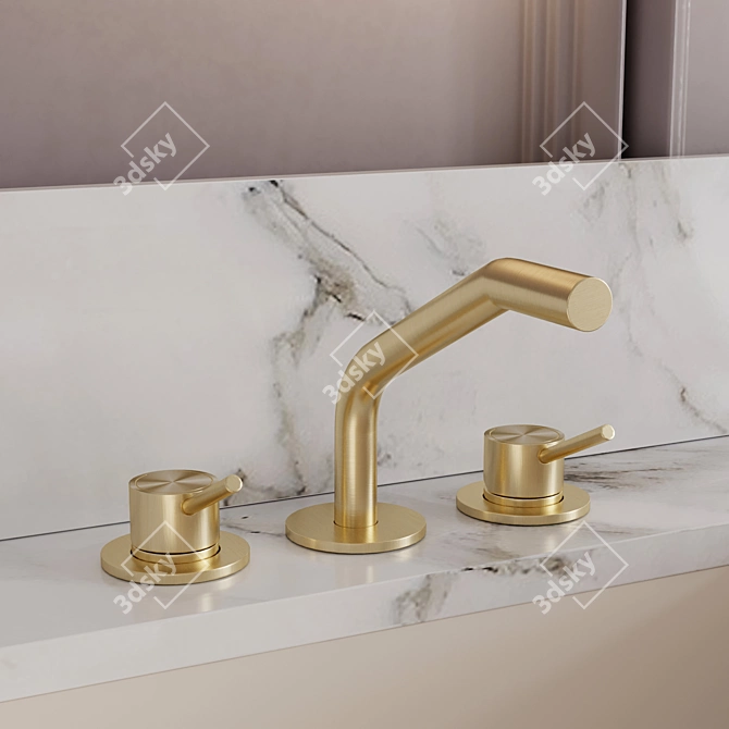 Mina Faucet Set Bathroom Furniture 3D model image 4