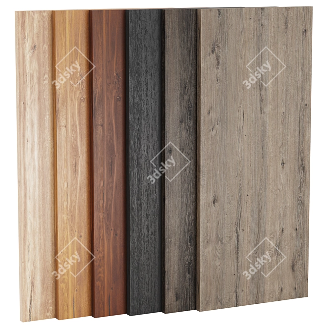  Wood Texture Collection - 6 Colors 3D model image 1