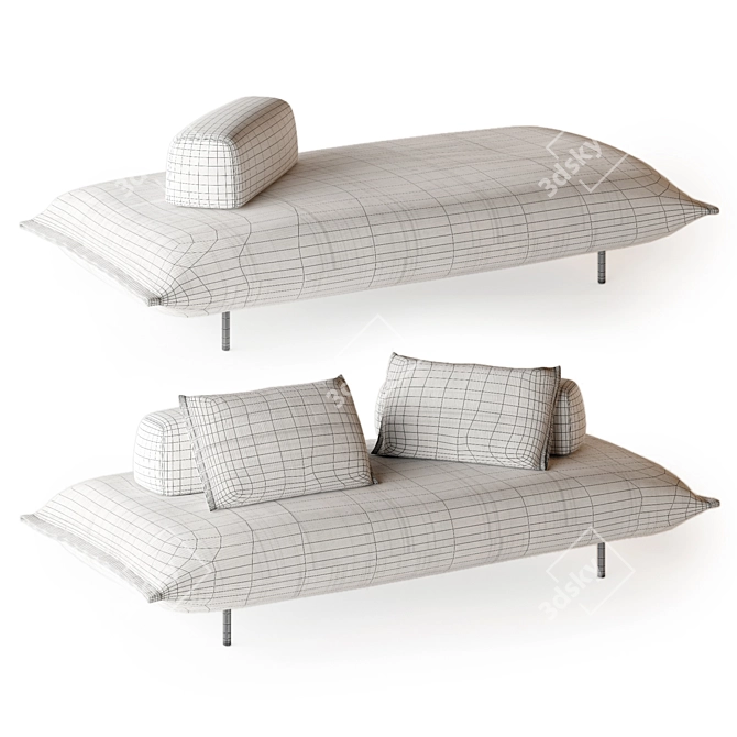 Paola Lenti Pod Sofa Bed 3D model image 3