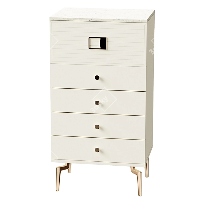  Veyron 5-Drawer Chest 693935 3D model image 1