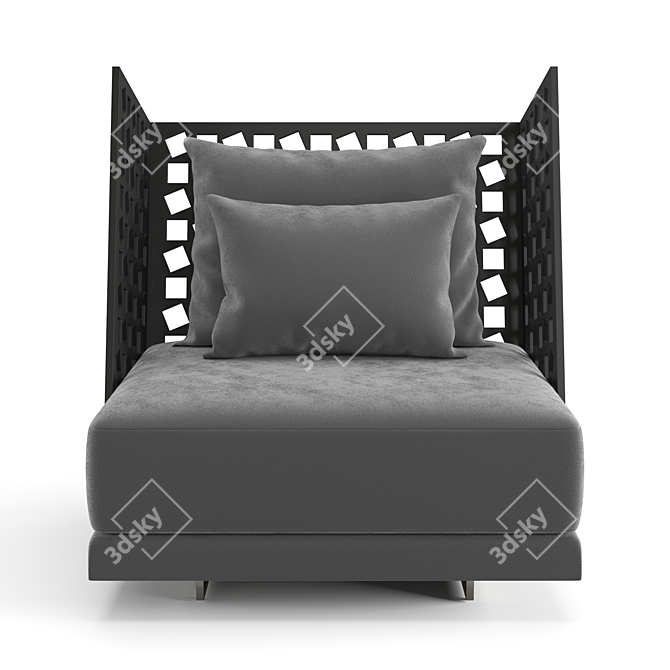 Opulent Volo Lounge Armchair 3D model image 2