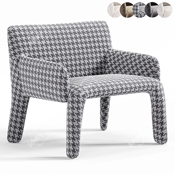 Elegant Armchair by Molteni 3D model image 2