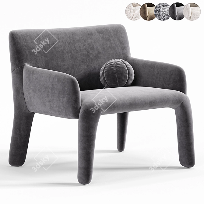 Elegant Armchair by Molteni 3D model image 5