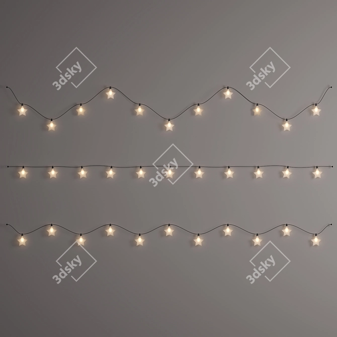 Adjustable Star Garland

Transformable decor for any occasion. Easy to customize & ideal for both indoor and outdoor settings. Perfect for parties, weddings 3D model image 1