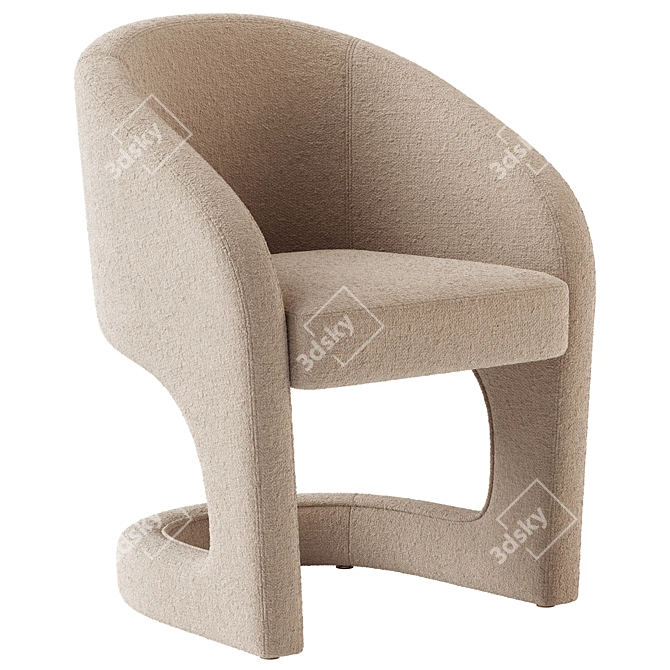 Modern Reynold Armchair 3D Model 3D model image 1