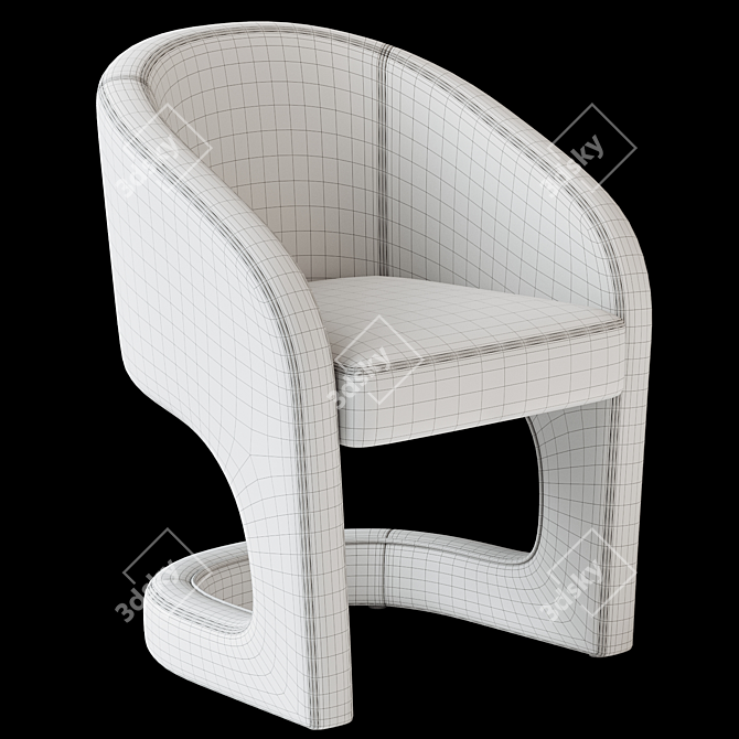 Modern Reynold Armchair 3D Model 3D model image 4