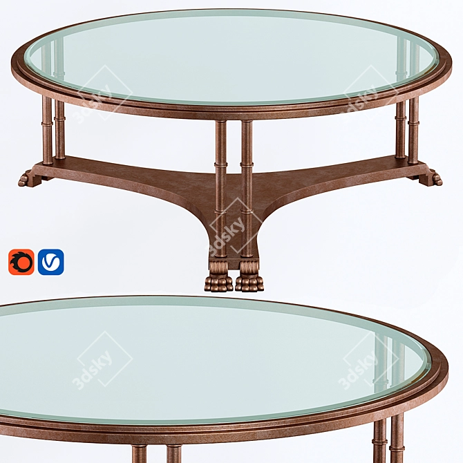 Elegant Lioness Coffee Table, 3Ds Max, FBX 3D model image 1