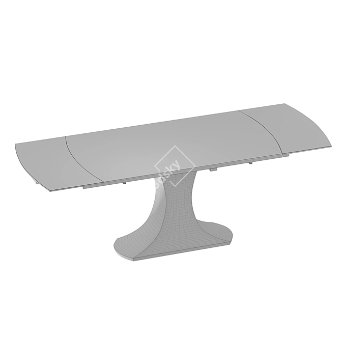 Claudia Foldable Table with Ceramic Countertop 3D model image 3