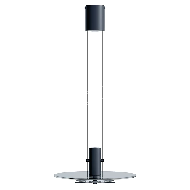 Sleek Delumina Glass Pendant Lamp 3D model image 3