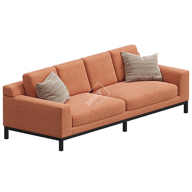 Sleek Sullivan Sofa by Jamie Stern 3D model image 2