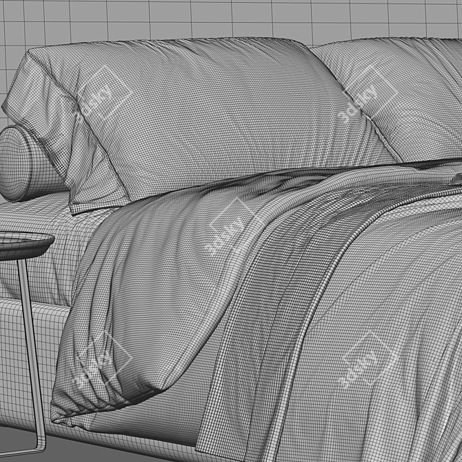 Elegant Joquer Venice Bed Model 3D model image 3