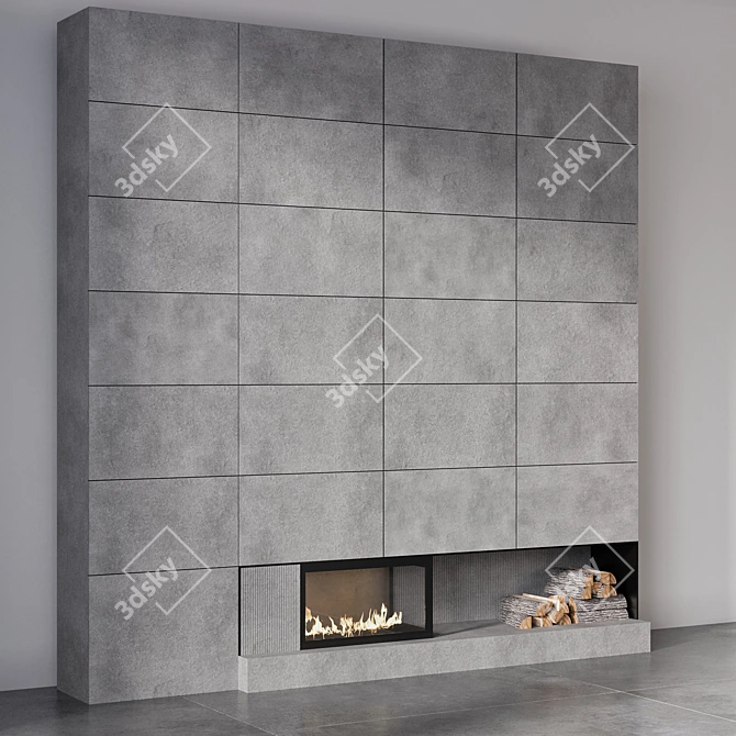 Modern Fireplace 3D Model Plugin-Free 3D model image 2