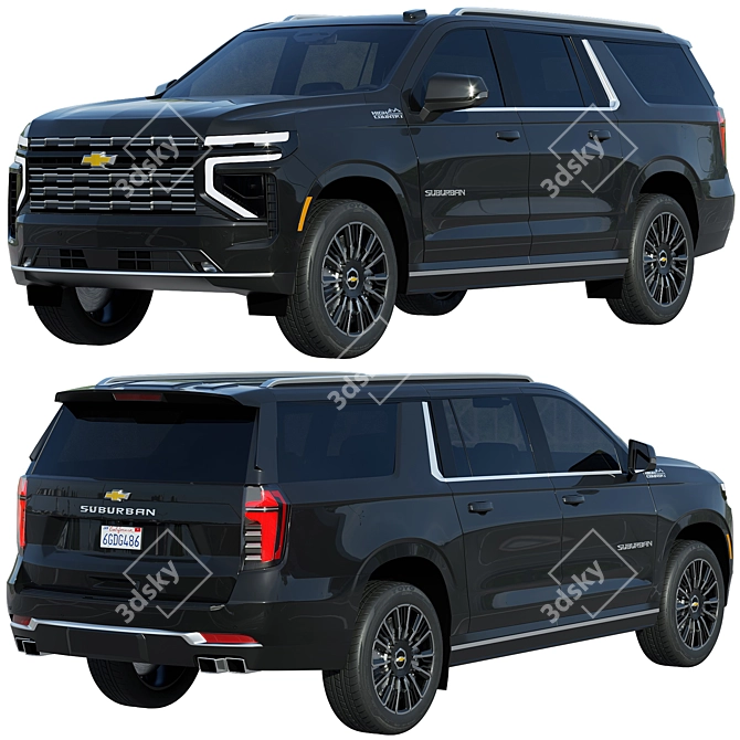 2024 Chevrolet Suburban High Country 3D model image 1