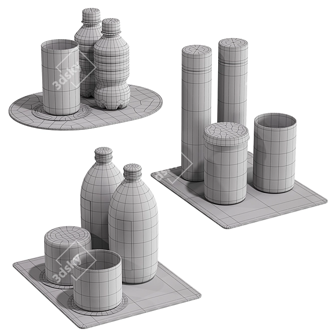 Modern Tableware Set NG4 3D model image 6