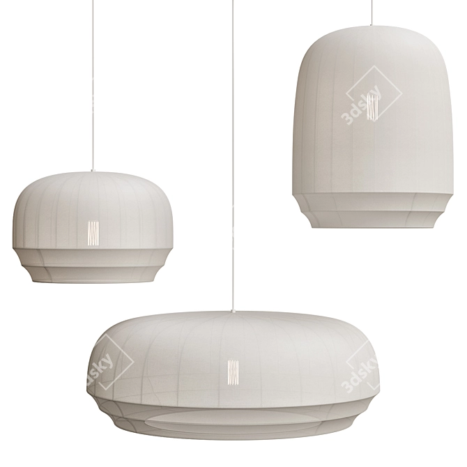 Elegant Tradition Pendant Light 3D model image 2