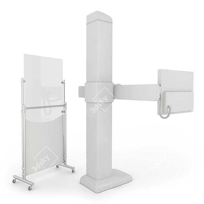 Fluorograph Screen Connector Furniture Systems 3D model image 3