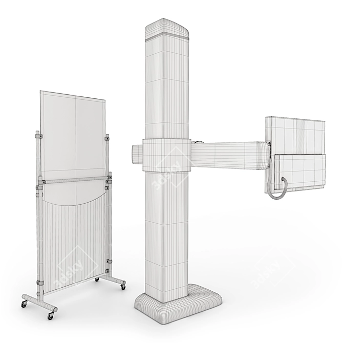 Fluorograph Screen Connector Furniture Systems 3D model image 4