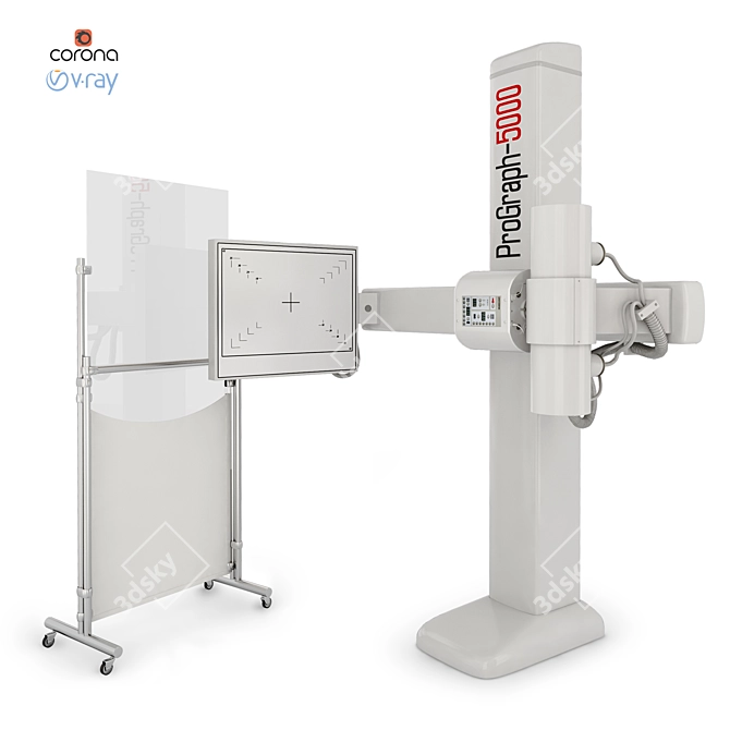 Fluorograph Screen Connector Furniture Systems 3D model image 7