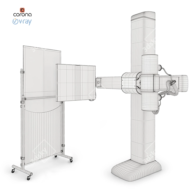 Fluorograph Screen Connector Furniture Systems 3D model image 8