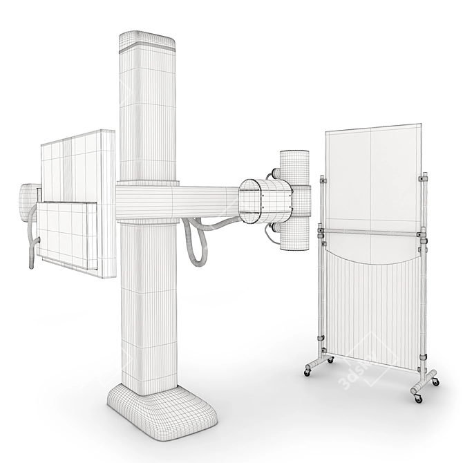 Fluorograph Screen Connector Furniture Systems 3D model image 12